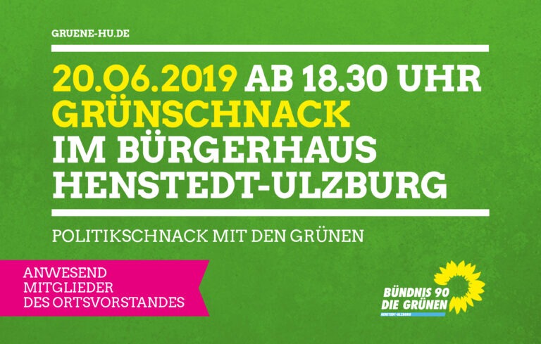 Grünschnack mit Bündnis 90/ Die Grünen.