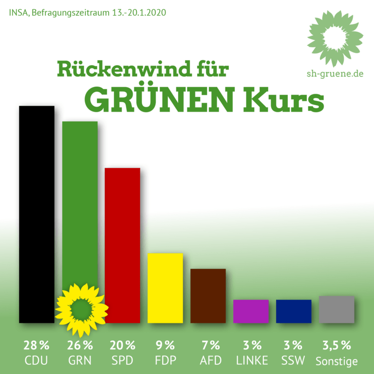 Grüne Schleswig-Holstein auf dem richtigen Kurs.