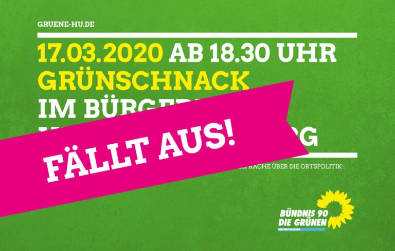 „Grünschnack“ fällt aus.