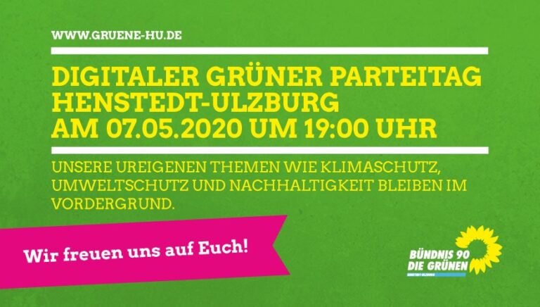 Grüner digitaler Parteitag in Henstedt-Ulzburg.