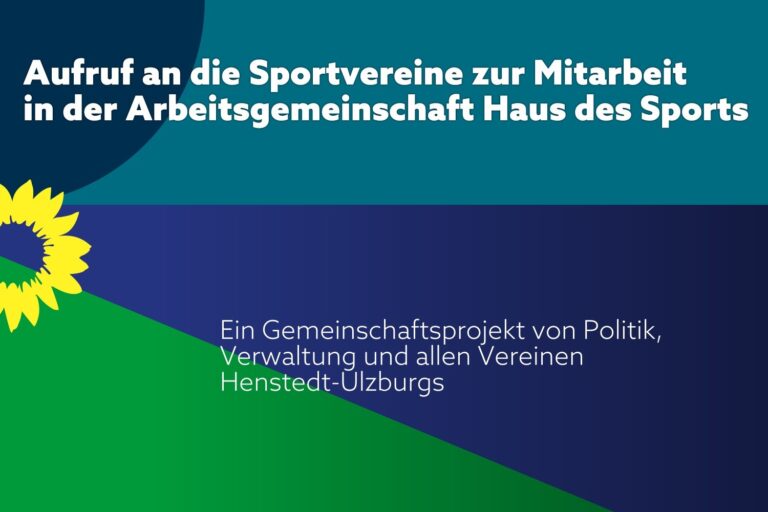 Aufruf an die Sportvereine zur Mitarbeit in der Arbeitsgemeinschaft Haus des Sports