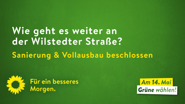 Henstedt-Ulzburger GRÜNE wollen sich weiter für Sicherheit und Gleichberechtigung an der Wilstedter Straße einsetzen