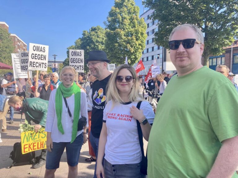 Demonstration gegen AfD Landesparteitag