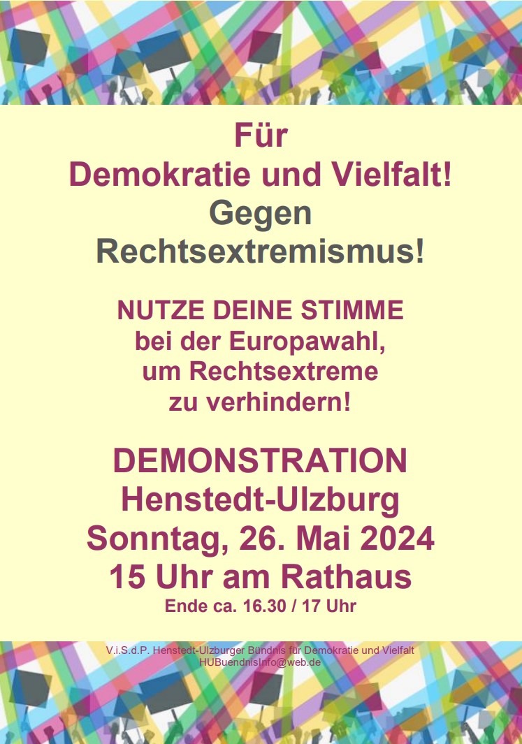 Demonstration für Demokratie und Vielfalt