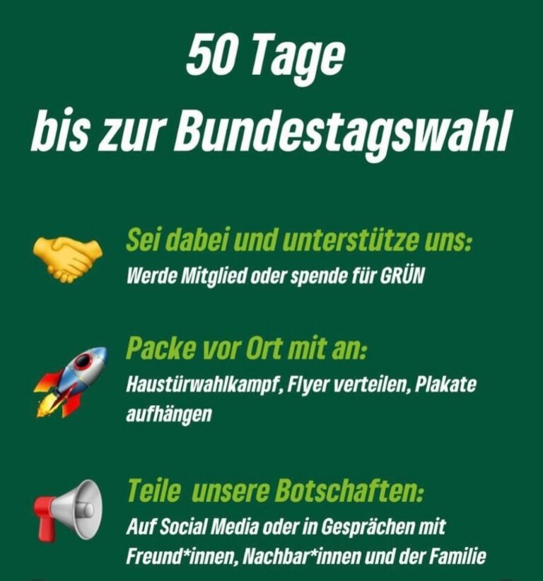 Noch 50 Tage bis zur Bundestagswahl 🚀