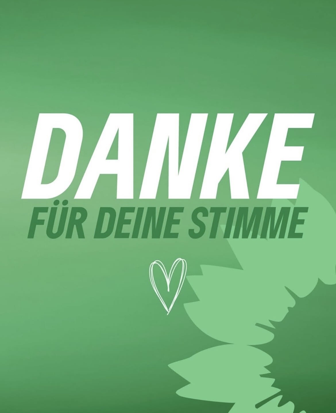 Danke an alle Wählerinnen und Wähler